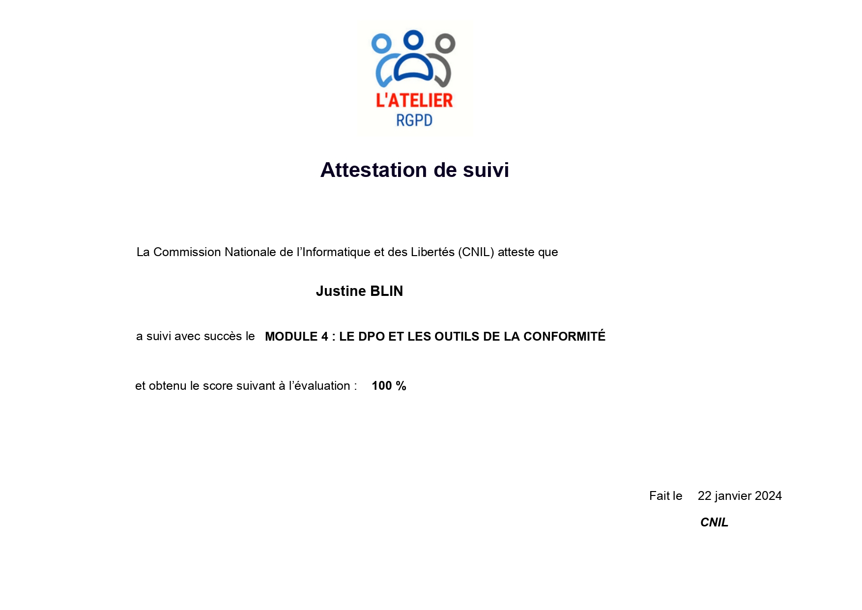 Certification MOOC module 4